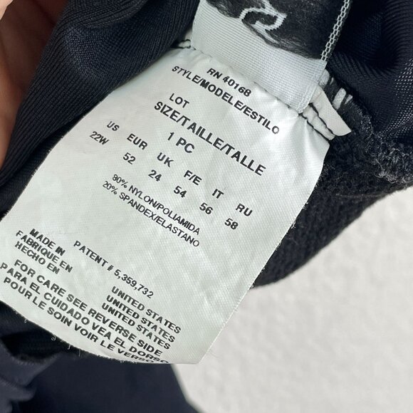 Miraclesuit Womens Plus 22W Black One Piece Swimsuit Draped Front - Picture 5 of 6